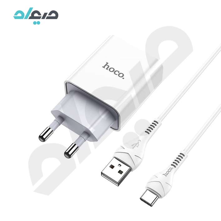 شارژر دیواری هوکو مدل C81A به همراه کابل TYPE-C