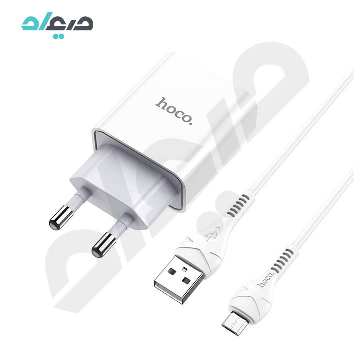 شارژر دیواری هوکو مدل C81A به همراه کابل MICRO