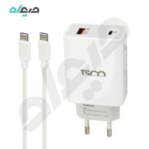 شارژر 27 وات TSCO مدل TTC-60 به همراه کابل Type-C به Type-C