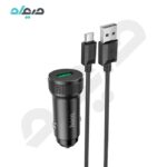 شارژر فندکی 18 وات هوکو مدل Z49A QC3.0 همراه با کابل Type-C