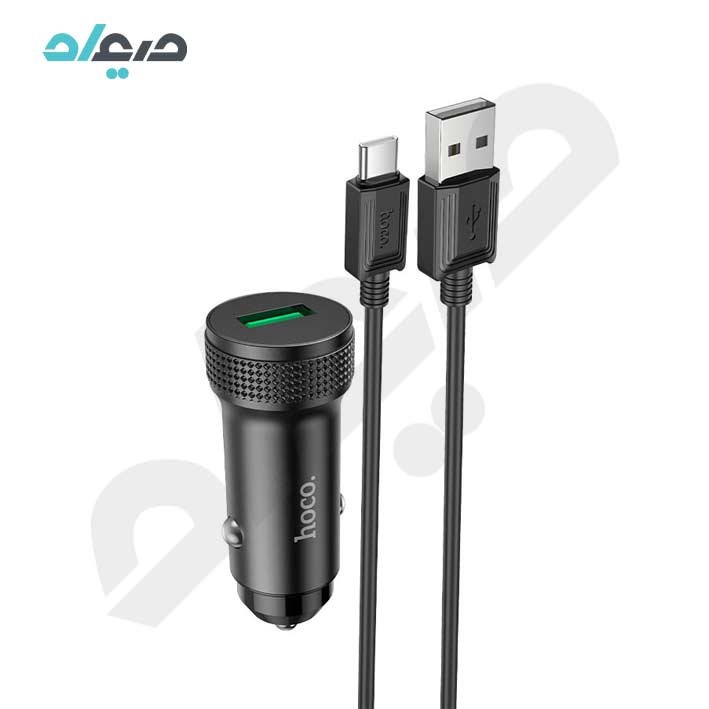 شارژر فندکی 18 وات هوکو مدل Z49A QC3.0 همراه با کابل Type-C