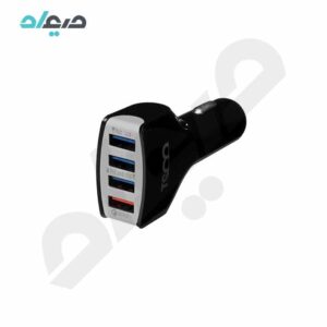 شارژر فندکی فست چهار پورت TSCO مدل TCG 20 به همراه کابل USB-C