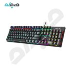 کیبورد مکانیکال گیمینگ سیمی AULA مدل S2022 BLUE SWITCH