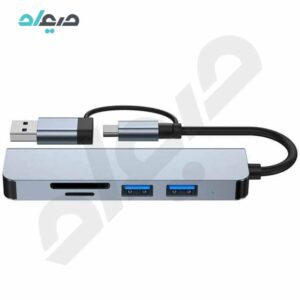 هاب 5 پورت USB3.1 و رم ریدر P-NET مدل T-3625