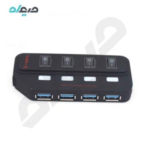 هاب 4 پورت USB3.0 با آداپتور X-NOVA مدل X810