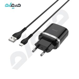 شارژر دیواری 18 وات هوکو مدل C12Q به همراه کابل microUSB