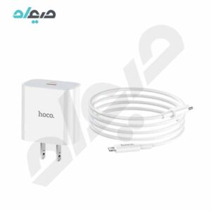 شارژر دیواری PD20W هوکو مدل C76 Plus به همراه کابل Iphone