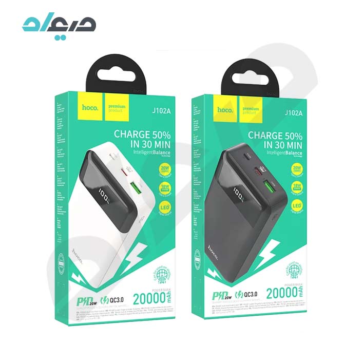 پاوربانک 20000 هوکو مدل J102A PD 20W