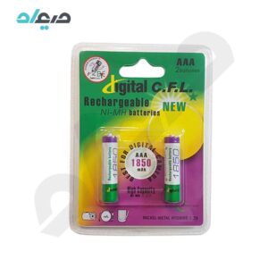 باتری نیم قلمی قابل شارژ Digital CFL مدل 1850