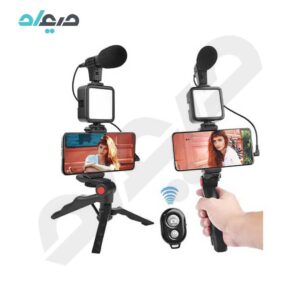 کیت فیلمبرداری لرزش‌گیر با میکروفون و هولدر پی‌نت مدل AY-49