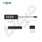 هاب USB3.0 با سری USB-C اوریکو مدل PW4U C3-10