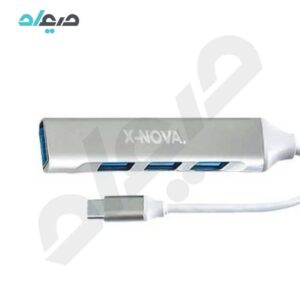 هاب USB3.0 چهار پورت X-NOVA با سری Type-C مدل x910