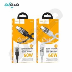 کابل شارژ 60 وات تایپ‌سی به تایپ‌سی هوکو مدل U129