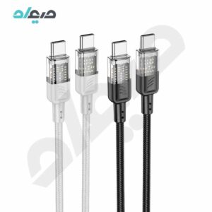 کابل شارژ 60 وات تایپ‌سی به تایپ‌سی هوکو مدل U129
