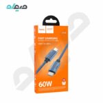 کابل شارژ 60 وات تایپ‌سی به تایپ‌سی هوکو مدل U134