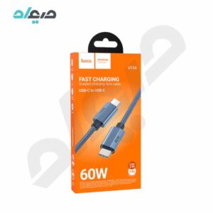 کابل شارژ 60 وات تایپ‌سی به تایپ‌سی هوکو مدل U134