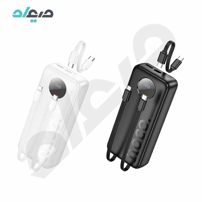 پاوربانک 20000 هوکو 22.5W+PD20W مدل j132A کابل دار