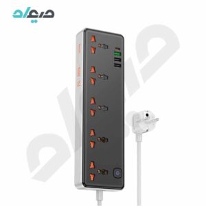 چند راهی برق PD30W + QC3.0 + 5 sockets EU هوکو مدل AC14A