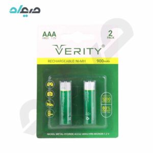 باتری نیم قلمی شارژی 900mAh وریتی مدل HR03 1.2V