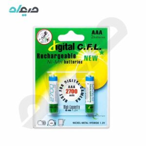 باتری نیم قلمی قابل شارژ 2700 میلی آمپر Digital CFL