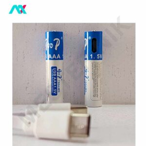 باتری نیم‌قلمی شارژی تایپ‌سی ظرفیت 750mWh پک 2 تایی