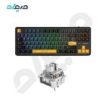 کیبورد گیمینگ مکانیکال آئولا مدل F87 Thunder Black Gray wood switch V3