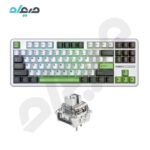 کیبورد گیمینگ مکانیکال آئولا مدل F87 Gray wood switch V3