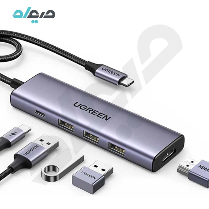 هاب USB-C یوگرین 5 پورت مدل CM511- 15597