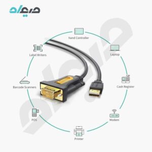 کابل تبدیل USB-A به سریال RS232 DB9 یوگرین مدل CR104- 20222