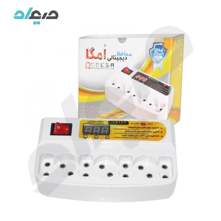 محافظ برق دیجیتال 7 خانه OMEGA امگا 3 متری