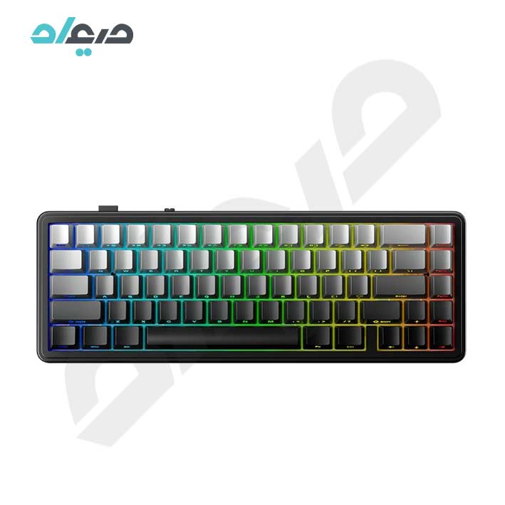 کیبورد گیمینگ تمام مکانیکال آئولا مدل F65 Gray wood switch V3