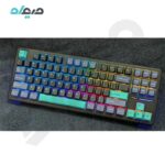 کیبورد گیمینگ سیمی/ بیسیم مکانیکال آئولا مدل F87 Gray wood switch V4