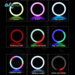 رینگ لایت 10 اینچ P-NET مدل LJJ26-RGB همراه سه پایه