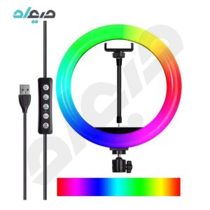 رینگ لایت 13 اینچ P-NET مدل LJJ33-RGB همراه سه پایه