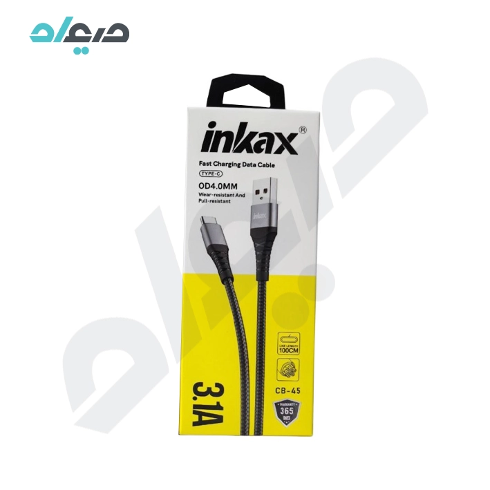کابل دیتا و فست شارژ تایپ‌سی inkax CB-45