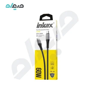 کابل دیتا و فست شارژ 60W دو سر تایپ‌سی inkax CB-45