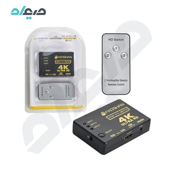 سوئیچ 3 پورت HDMI 4K انوشان مدل A-822